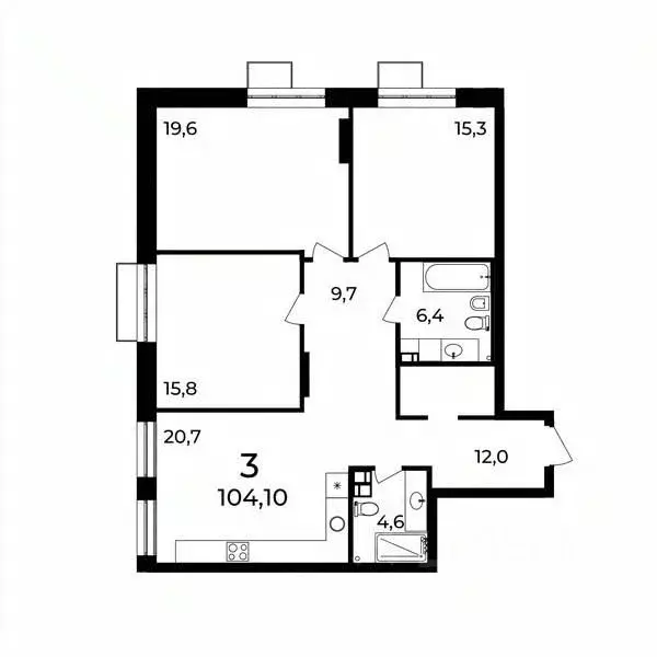 3-к кв. Нижегородская область, Нижний Новгород ул. Воровского, 8 ... - Фото 1