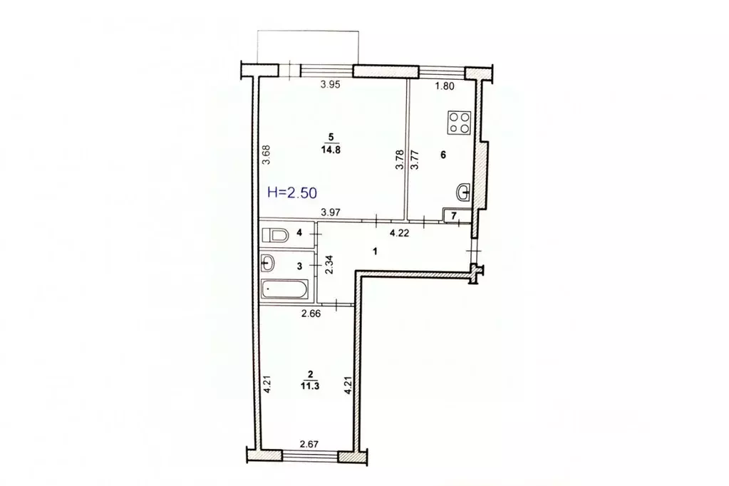 2-к кв. Волгоградская область, Волжский ул. Наримана Нариманова, 25 ... - Фото 2