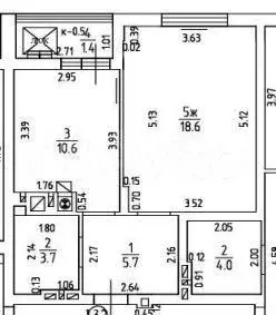 1-к. квартира, 40 м, 8/9 эт. - Фото 1