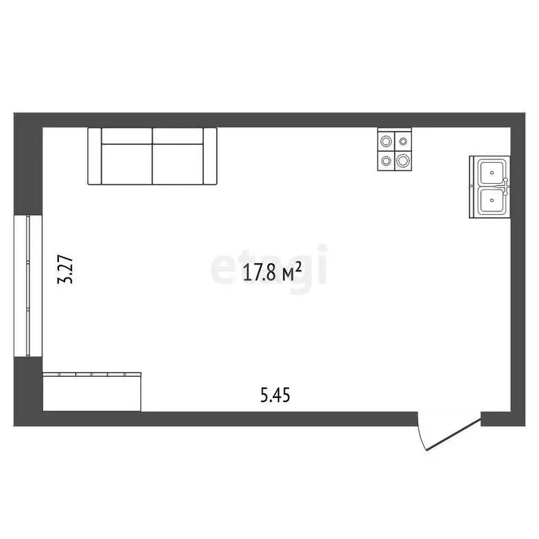 1к в -комнатной квартире (18 м) - Фото 0