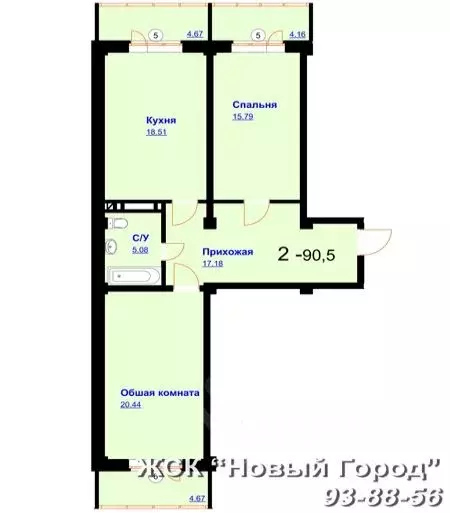 2-к кв. Дагестан, Махачкала ул. Шелковая, 10 (85.0 м) - Фото 0