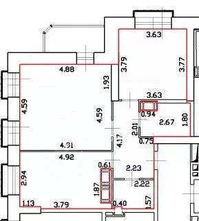 Квартира, 2 комнаты, 64.5 м - Фото 1