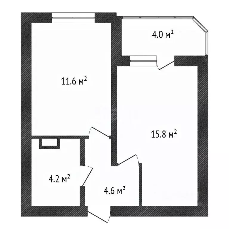 1-к кв. Калужская область, Обнинск Белкинская ул., 40 (36.2 м) - Фото 2