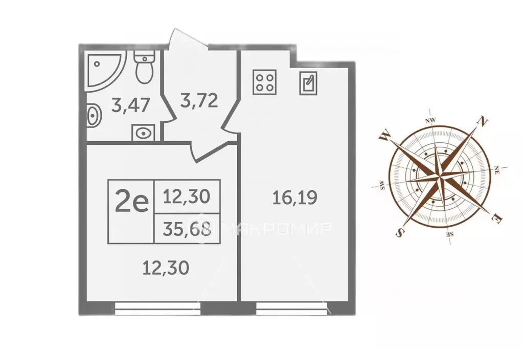 1-к кв. Ленинградская область, Гатчинский муниципальный округ, д. ... - Фото 2