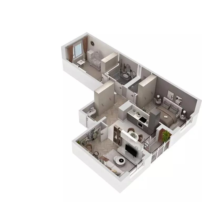 3-комнатная квартира: Ижевск, улица Е.М. Кунгурцева, 45к1 (68.3 м) - Фото 2