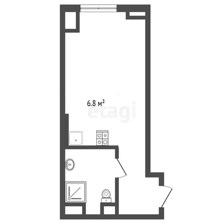 Квартира-студия: Москва, проспект Мира, 222 (29.4 м) - Фото 0