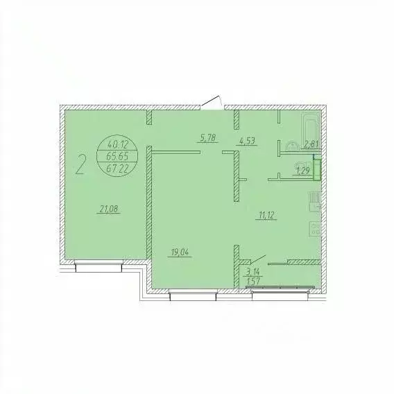2-к кв. Сахалинская область, Анивский городской округ, с. Новотроицкое ... - Фото 1