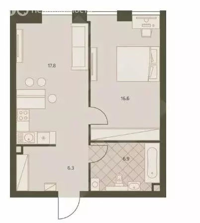 2-комнатная квартира: Москва, Севастопольский проспект, 22А (47.4 м) - Фото 1