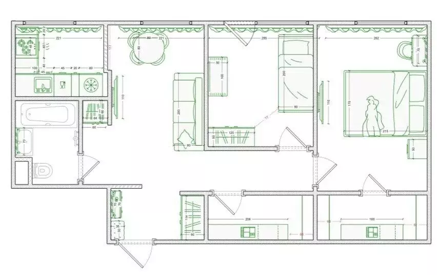 3-комнатная квартира: Москва, проспект Андропова, 40к2 (55 м) - Фото 2