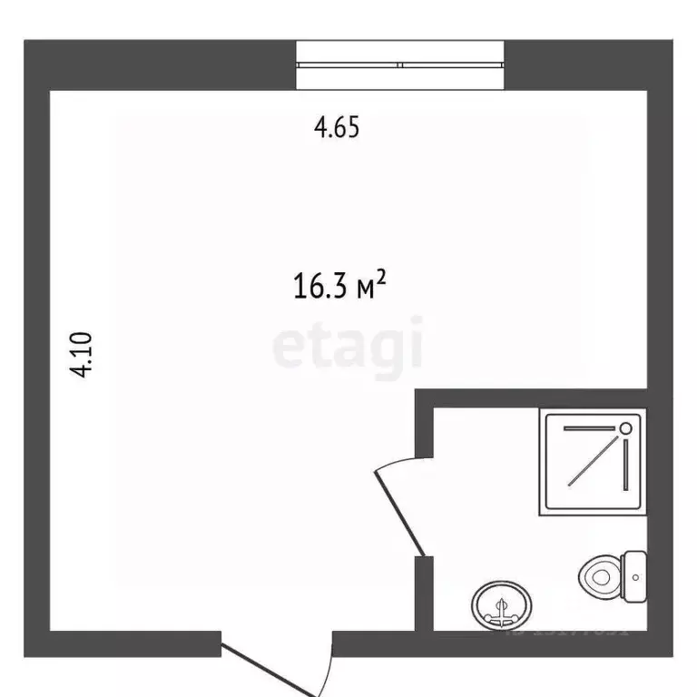 Студия Ямало-Ненецкий АО, Ноябрьск Школьная ул., 19 (19.0 м) - Фото 2