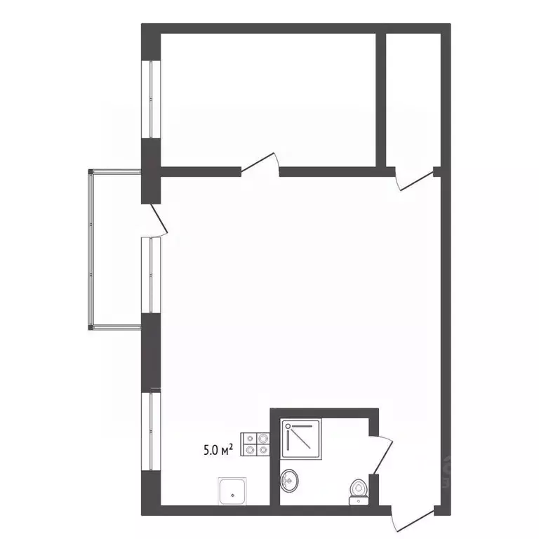 2-к кв. Тюменская область, Тюмень Киевская ул., 60 (43.8 м) - Фото 1