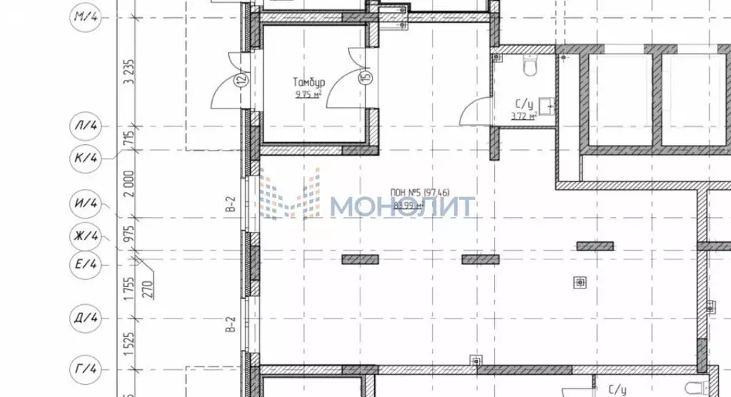 Помещение свободного назначения (98 м) - Фото 1