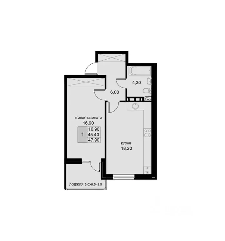 1-к кв. Краснодарский край, Динской район, Южно-Кубанское с/пос, пос. ... - Фото 1