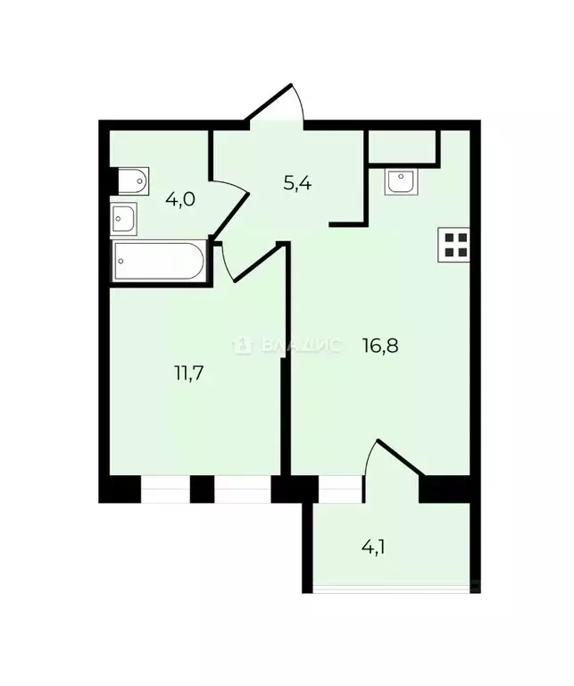 1-к кв. Московская область, Одинцово Союзный жилой комплекс, к3 (39.1 ... - Фото 2