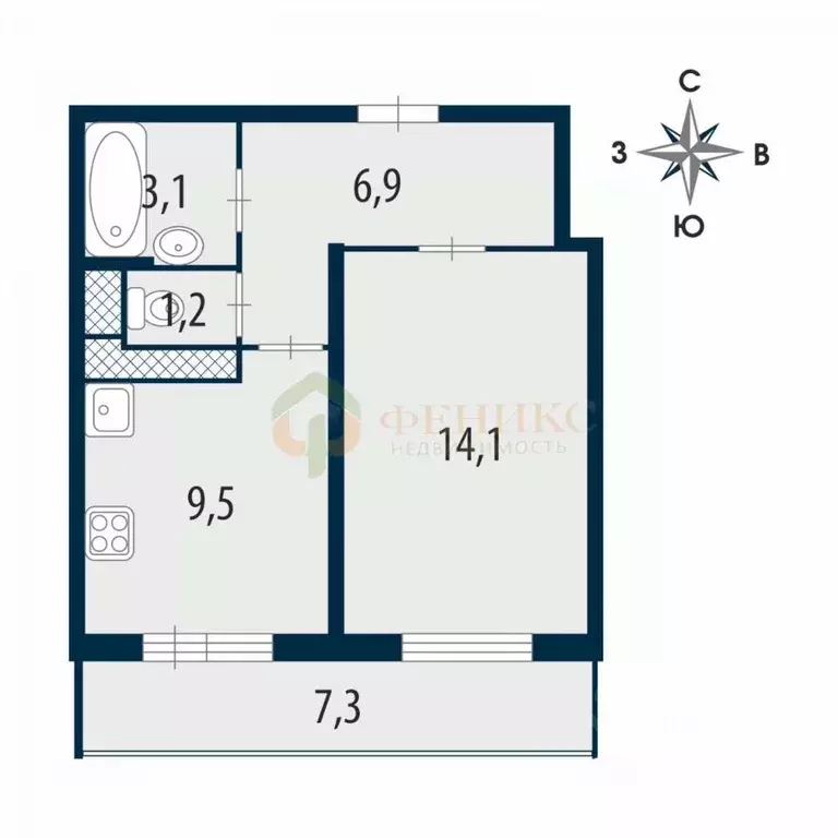 1-к кв. Санкт-Петербург просп. Героев, 27к1 (34.8 м) - Фото 2
