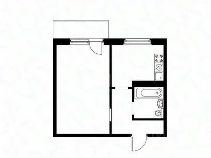 1-к кв. Орловская область, Орел ул. Спивака, 16 (29.9 м) - Фото 1