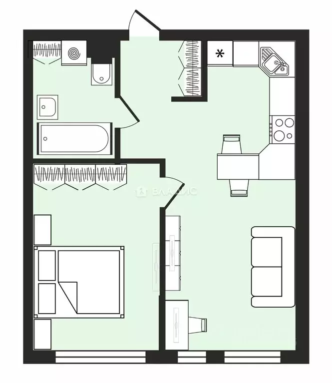 1-к кв. Москва ул. Малая Очаковская, 4Ак1 (35.1 м) - Фото 2
