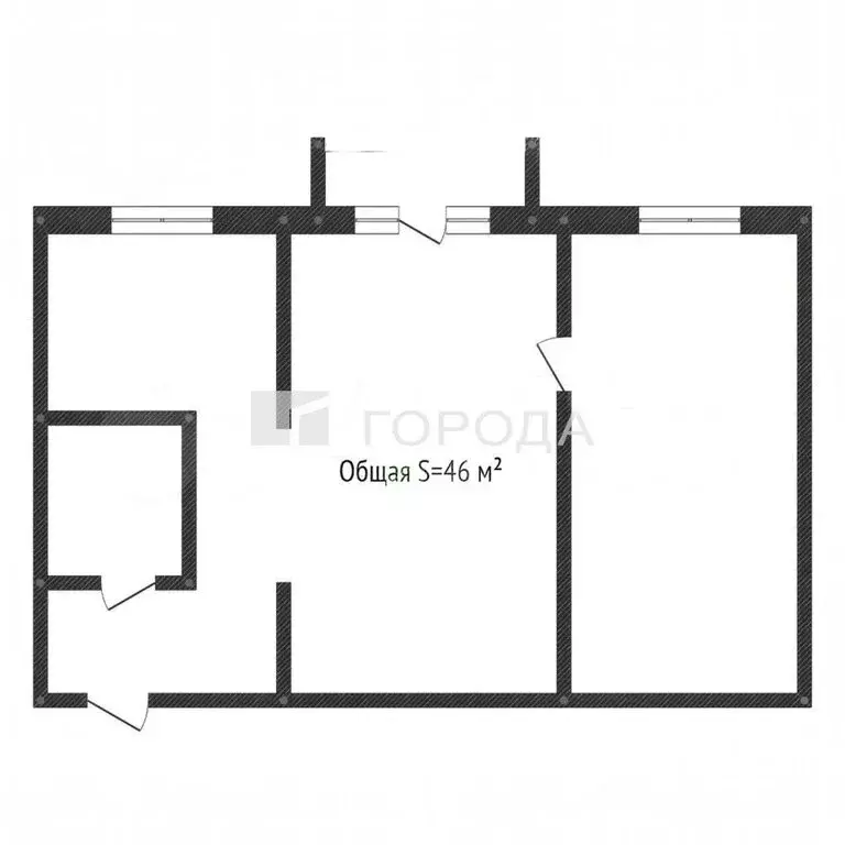 2-комнатная квартира: Барнаул, улица Георгия Исакова, 203 (46 м) - Фото 1