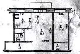 2-к. квартира, 45,8 м, 5/5 эт. - Фото 0