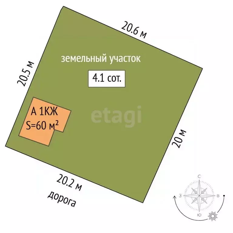 Дом в Тюменская область, Тюмень Плодовое СНТ, ул. Энтузиастов (60 м) - Фото 2