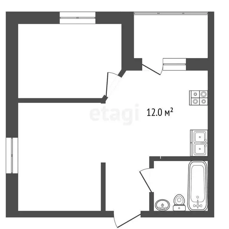 2-комнатная квартира: Аксай, улица Мира, 1А (40 м) - Фото 0