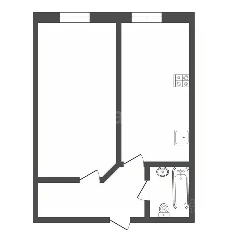1-к кв. Тульская область, Тула ул. Новоселов, 4к2 (37.6 м) - Фото 2
