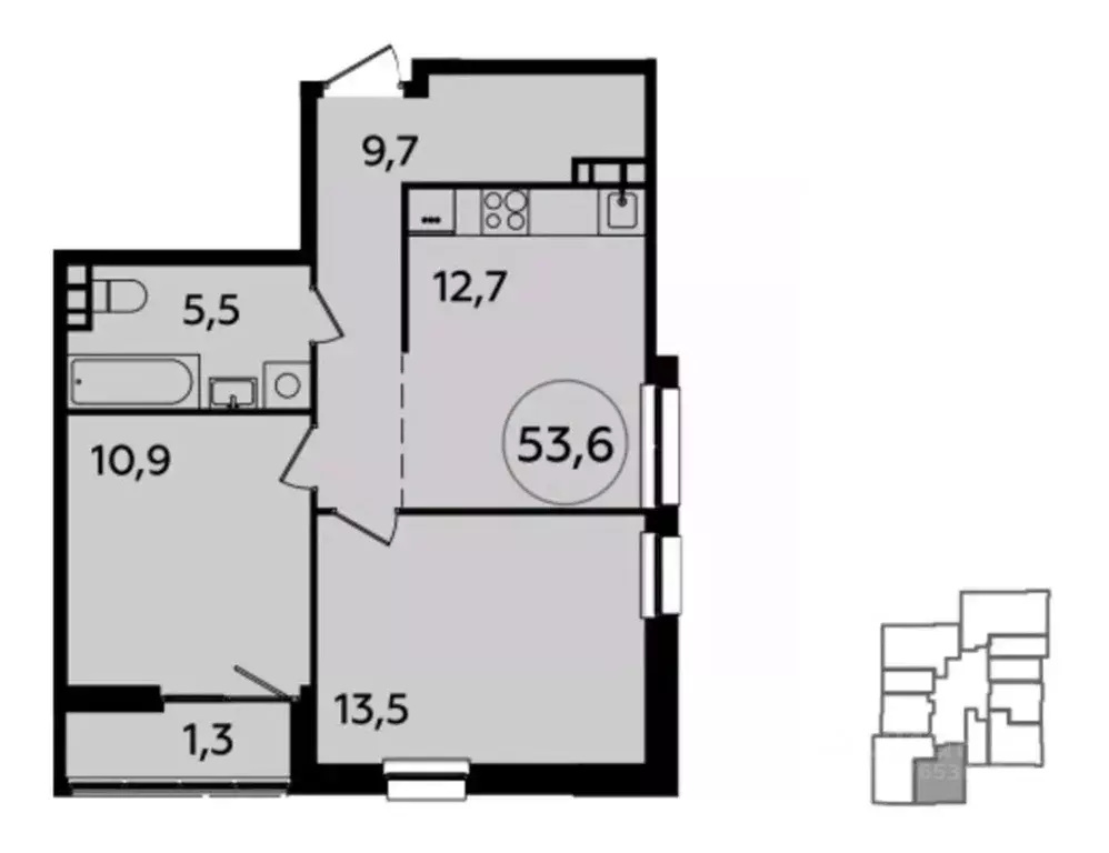 2-к кв. Москва Бартеневская ул., 18к2 (53.6 м) - Фото 1