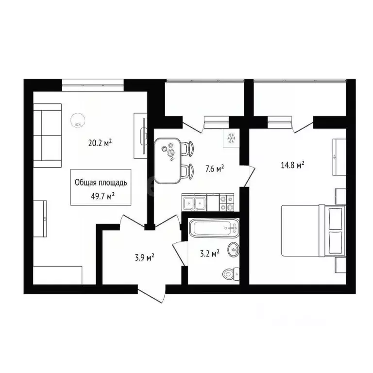 2-к кв. Новосибирская область, Новосибирский район, с. Раздольное ул. ... - Фото 2