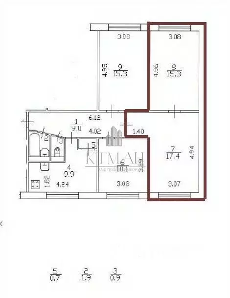 Комната Санкт-Петербург просп. Большевиков, 37К1 (32.7 м) - Фото 1