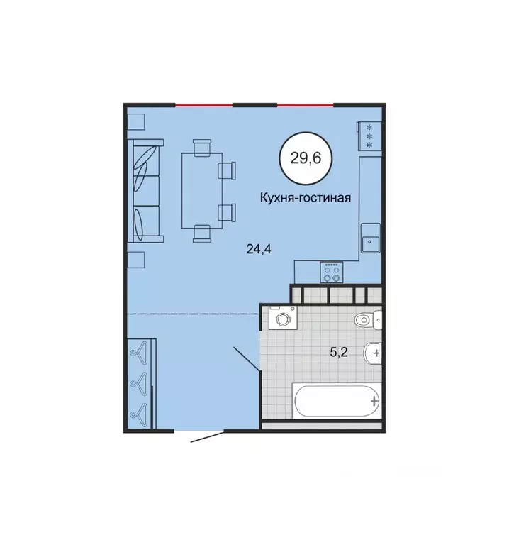 1-к кв. Ставропольский край, Михайловск Шпаковский район, пер. ... - Фото 1