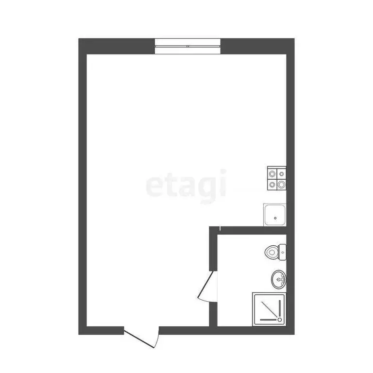 Квартира-студия: Челябинск, улица Петра Сумина, 5 (23.7 м) - Фото 0