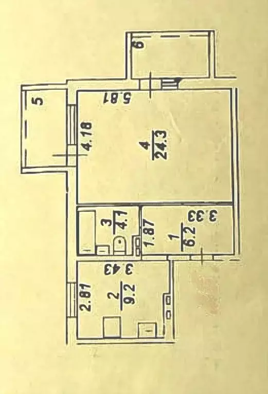 1-к кв. Астраханская область, Астрахань ул. Ноздрина, 67 (48.0 м) - Фото 2