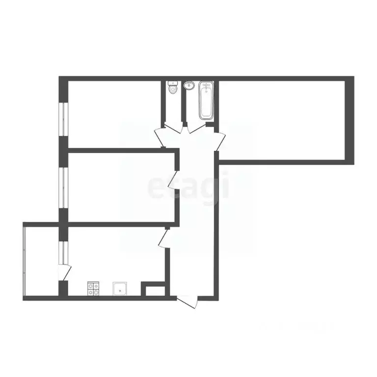 3-к кв. Смоленская область, Смоленск Краснинское ш., 32 (74.2 м) - Фото 1