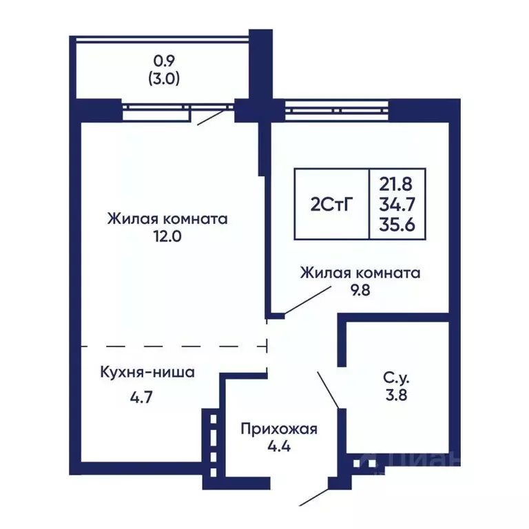 2-к кв. Новосибирская область, Новосибирск Горизонт жилой комплекс ... - Фото 1