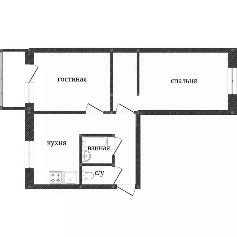 2-к кв. Костромская область, Костромской район, Самсоновское с/пос, ... - Фото 2