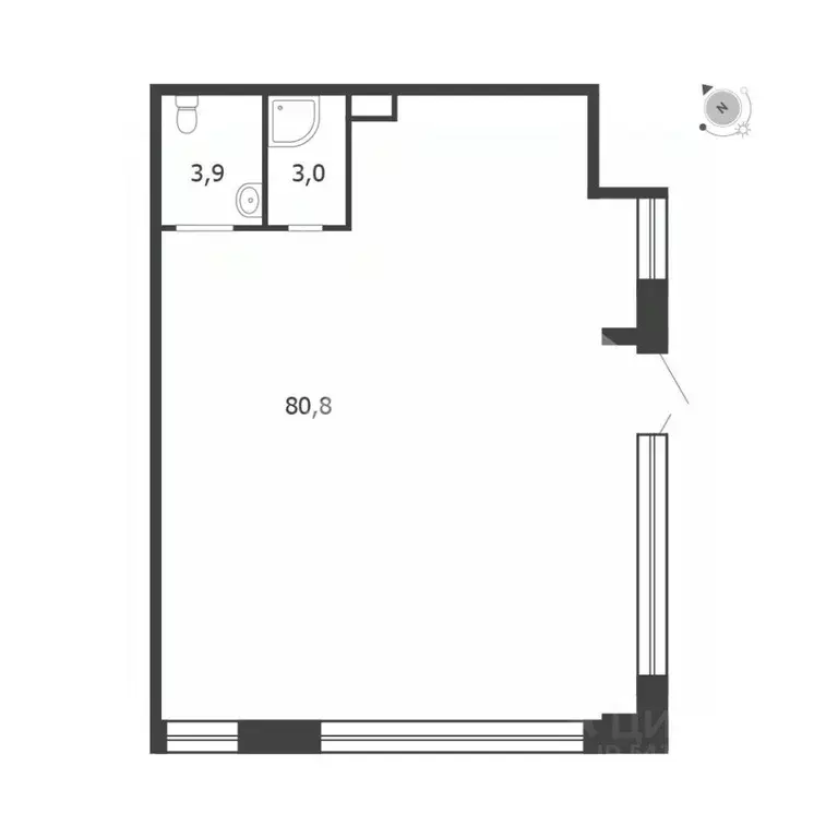 Торговая площадь в Москва 3-я оч., Шагал жилой комплекс, к4.2 (88 м) - Фото 2
