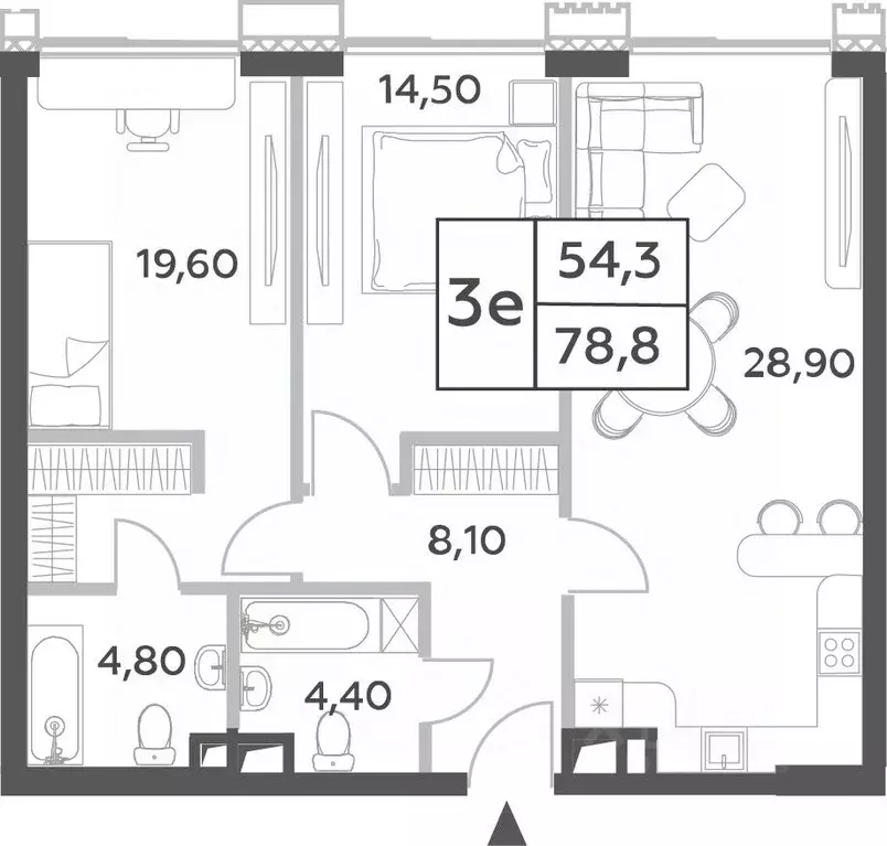 3-к кв. Москва просп. Генерала Дорохова, вл1к1 (80.3 м) - Фото 0