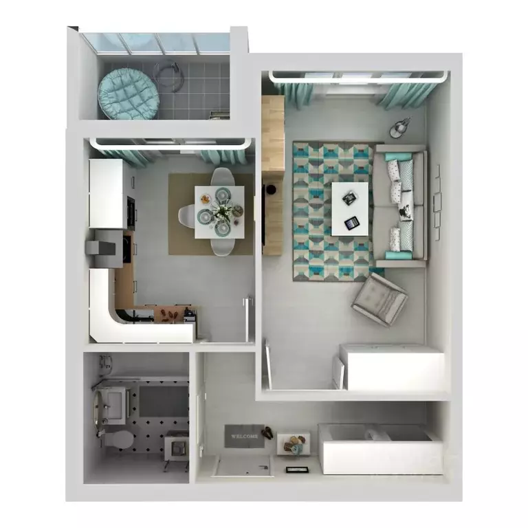 1-к кв. Калужская область, Калуга ул. Изумрудная, 6к1 (40.0 м) - Фото 2