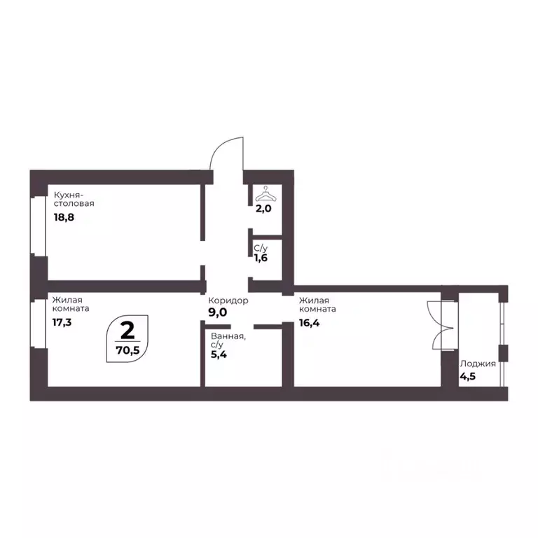 2-к кв. Челябинская область, Сосновский муниципальный округ, пос. ... - Фото 0