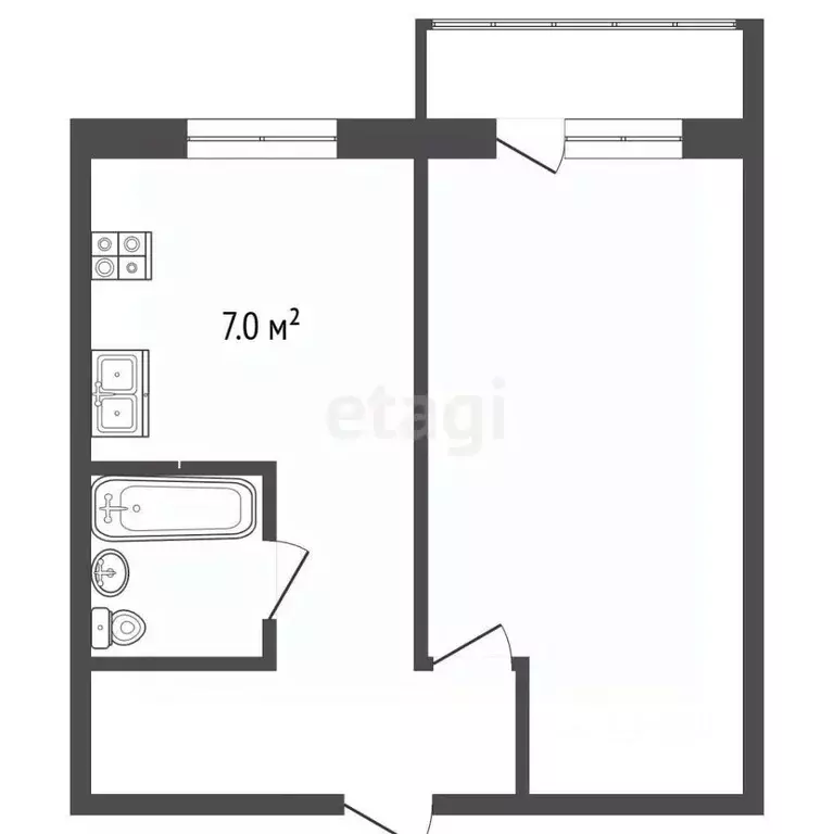 1-к кв. Камчатский край, Елизово ул. Рябикова, 57 (29.4 м) - Фото 2