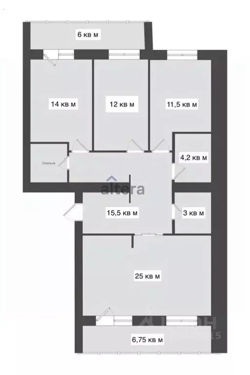 3-к кв. Татарстан, Казань ул. Разведчика Ахмерова, 7 (95.5 м) - Фото 2