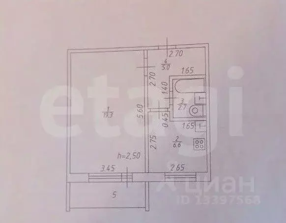 1-к кв. Тверская область, Тверь ул. Левитана, 46 (33.6 м) - Фото 1