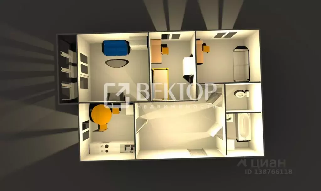 3-к кв. Костромская область, Кострома Красноармейская ул., 36 (59.3 м) - Фото 2