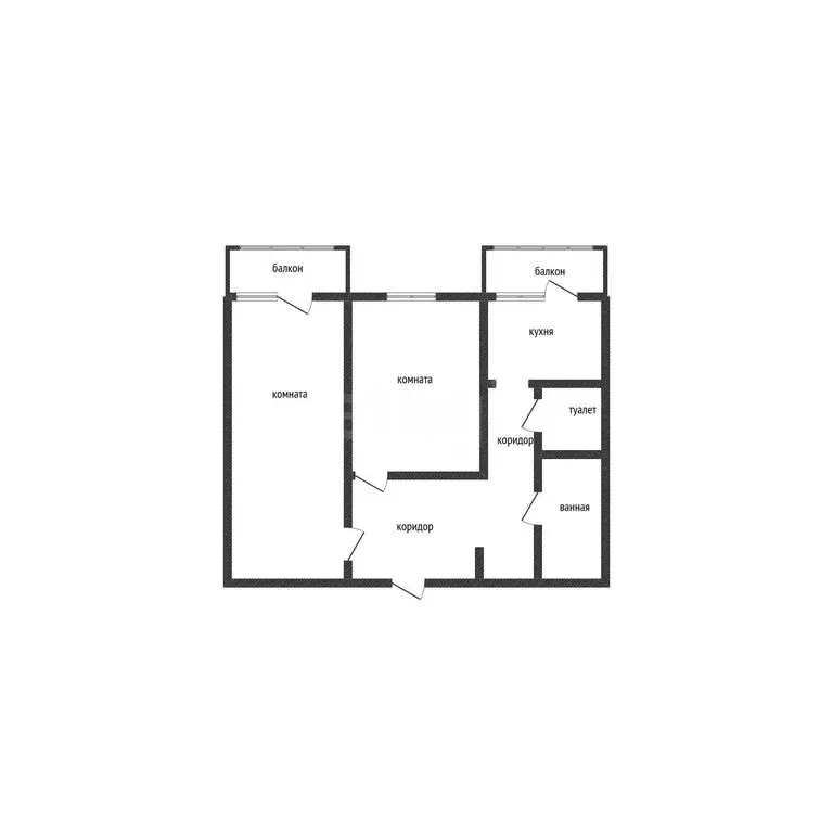 2-комнатная квартира: Строитель, улица Жукова, 15 (50.9 м) - Фото 1