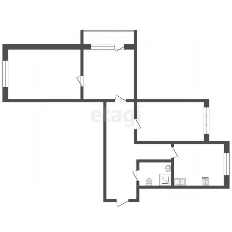 3-к кв. Ставропольский край, Кисловодск проезд Цандера (60.0 м) - Фото 2