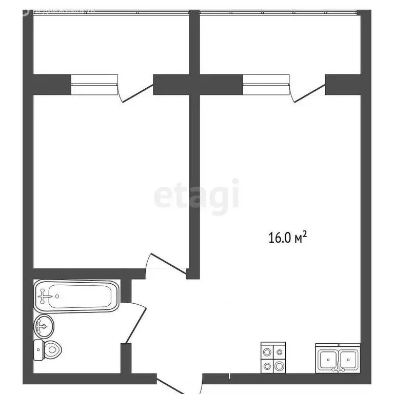 1-комнатная квартира: Ростов-на-Дону, Привокзальная улица, 3 (40 м) - Фото 0