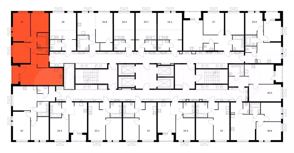 3-к. квартира, 70 м, 18/28 эт. - Фото 1