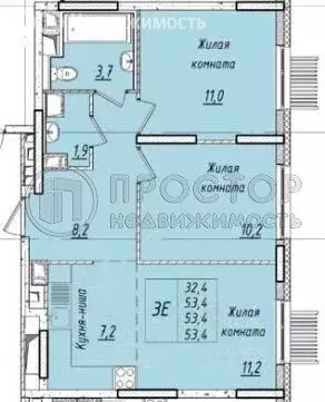 2-комнатная квартира: Мытищи, улица Стрельбище Динамо, 10 (52.2 м) - Фото 1