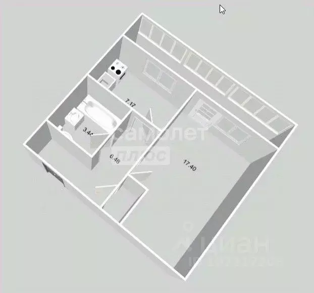 1-к кв. Ульяновская область, Ульяновск Камышинская ул., 6 (39.0 м) - Фото 1