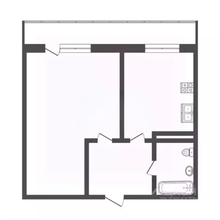 1-к кв. Тюменская область, Тюмень ул. Ю.-Р.Г. Эрвье, 10к1 (39.6 м) - Фото 2